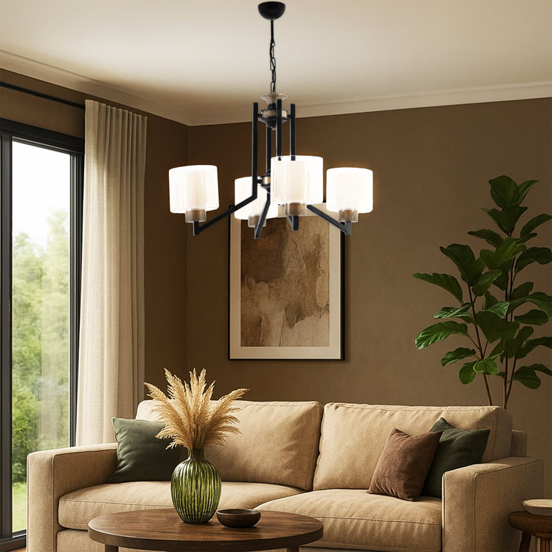Adjustable Height 4 Lights Classical Chandelier