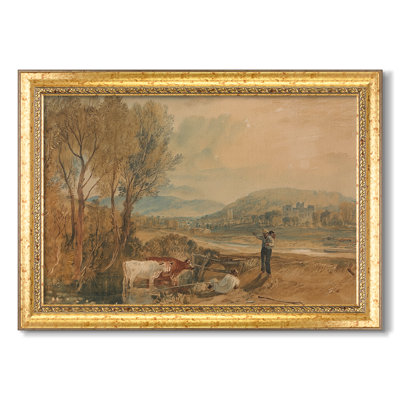 Lulworth Castle, Dorset, c. 1820-J.M.W. Turner-Custom Framed Canvas