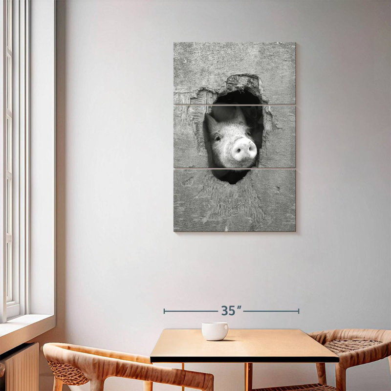 Brampt Peeking Pig, 57" H x 36" W