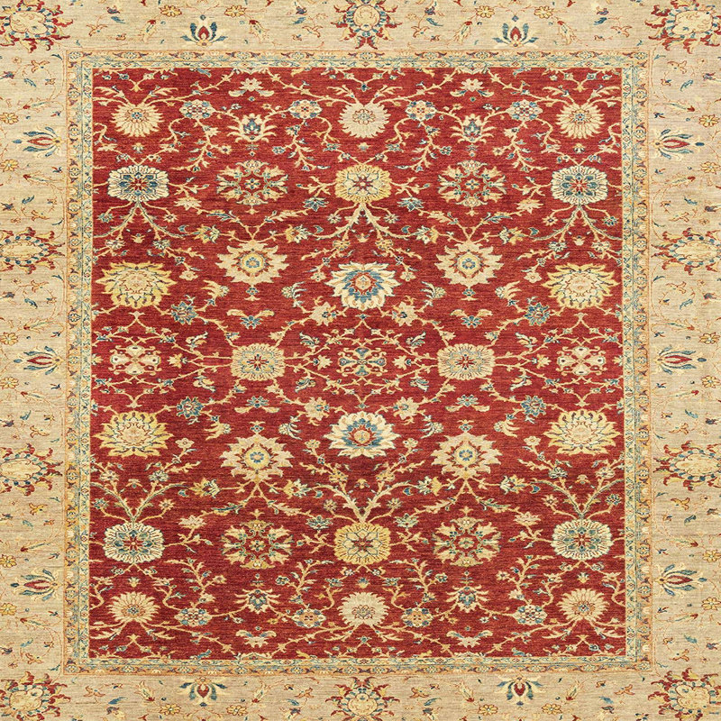Abstract Indoor Rug, Square 5'