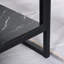 Coffee Table, Two-Tier Centre Table and Storage Shelf 106*50*45 cm Manufactured Wood 1 Piece Coffee Table Black Marble Effect