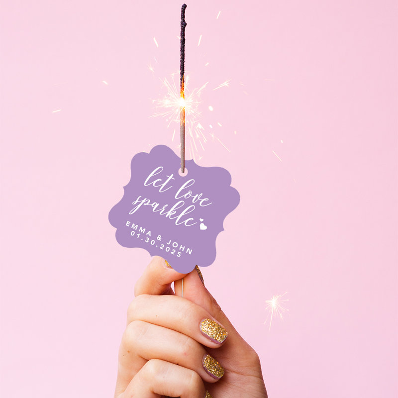 Cadre personnalisé sur mesure Let Love Sparkle, Lavande