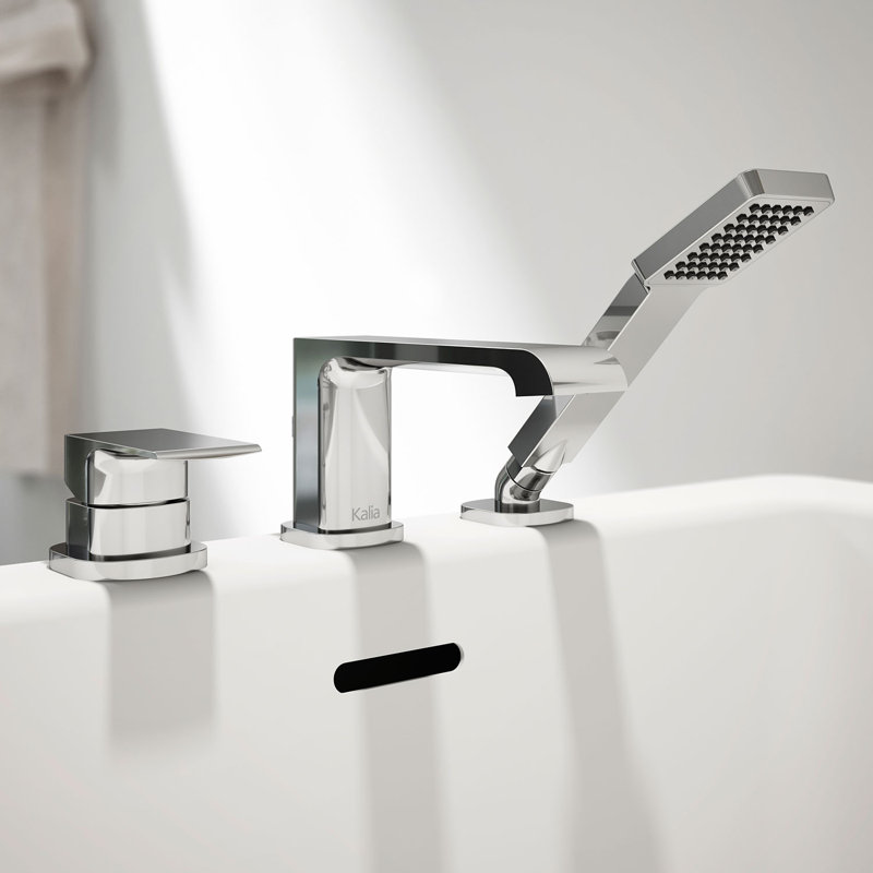 Sobrio 1 Handle Deck Roman Tub Faucet, Chrome 