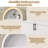 AHB Over The Toilet Storage Cabinet, Freestanding Bathroom Organizer with Adjustable Shelf and Anti-Tip Device, Arched Cabinet with Doors, Space-Saving Toilet Storage for Bathroom, Laundry, Mini Bar-109126338