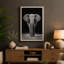 Elephant Face Modern - Wrapped Canvas-332522528-332522535