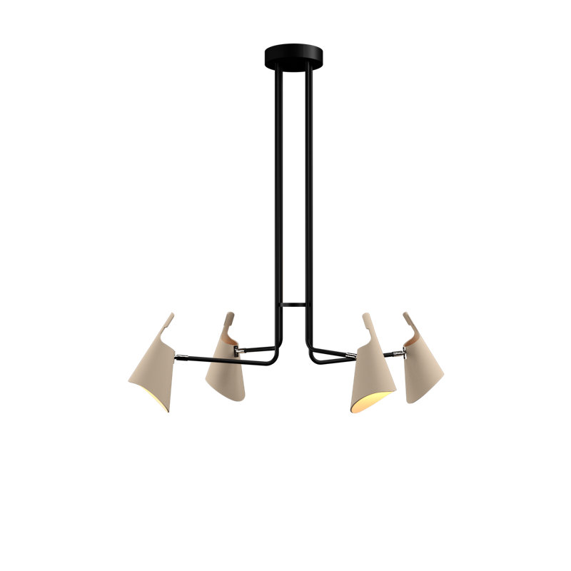 Chandelier, Imbuia, 4, 43.11" H x 39.76" W x 25.79" D