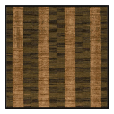 Machine Washable Checkered Brown Area Rug