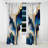 Abstract Geode Gold And Blue Marble Shape III - Abstract Marble Blackout Curtain - 1 Panels-107537225