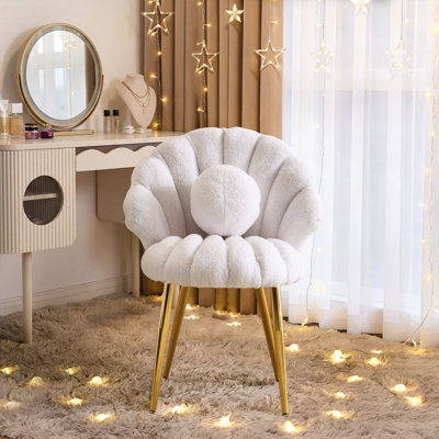 Fauteuil de coiffeuse en forme de coquillage