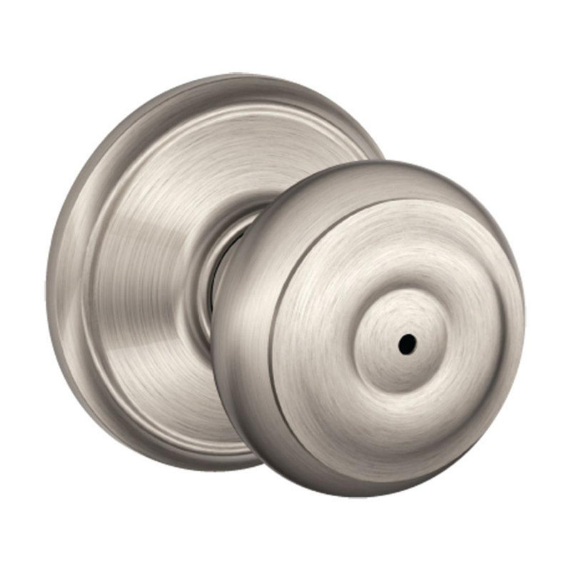 Schlage possède en acier bronze vieilli lockset de qualité ansi 2 1-34 po Georgian, Nickel satiné