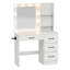 Bureau de maquillage avec miroir et lumières-711912623