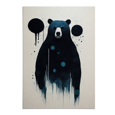 Bear Painting No.4 Abstract - Wall Art
