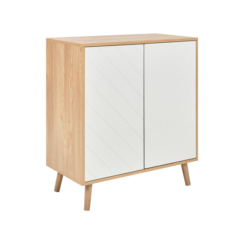 Vivan 76cm Sideboard, Light Wood/Black