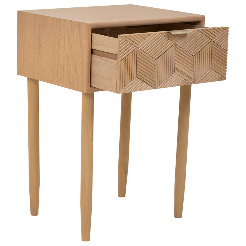 Vannie 41cm W Manufactured Wood Bedside Table