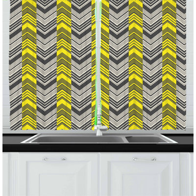 Chevron Tailored Kitchen Curtain