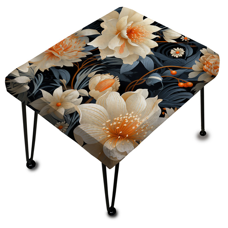 Motif floral moderne beige et gris Modern Fusion