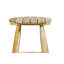 Tabouret rond en bois de teck