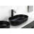 Oval 24"X14" Bathroom Sink For Lavatory - Matte Black Abs, Construction Vessel Fashion Forward Design