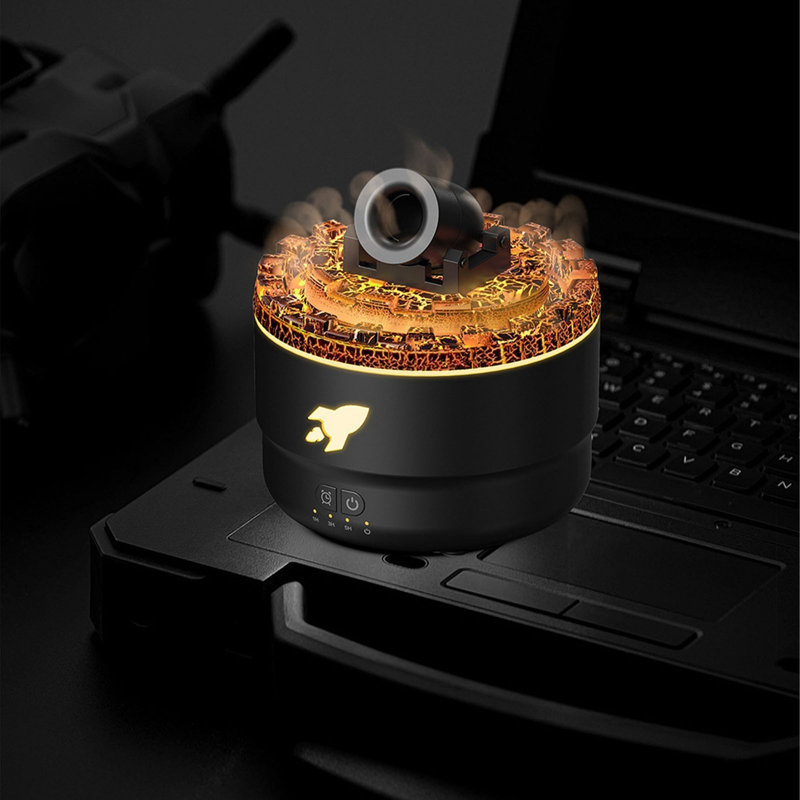 Battery Aromatherapy Convenient Home Bedroom Colourful Flame Light Big Spray Humidifier