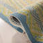 Tapis beige / vert / bleu crocheté à la main Adera-19263011