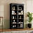 Free Standing 5 Tier Bookshelves, Bookcases Set Of 2, Farmhouse Two-Tone Storage Cabinet With Adjustable Shelves, Modern 72H Kitchen Pantry Cabinet For Living Room, Home Office-537057784