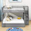 Lit superposé simple au-dessus d'un lit double avec lit gigogne Blysse par Harriet Bee-265549261