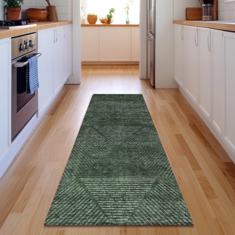 Premium Machine Washable Prisco Fern Rug, Runner 2'3" x 7'6"
