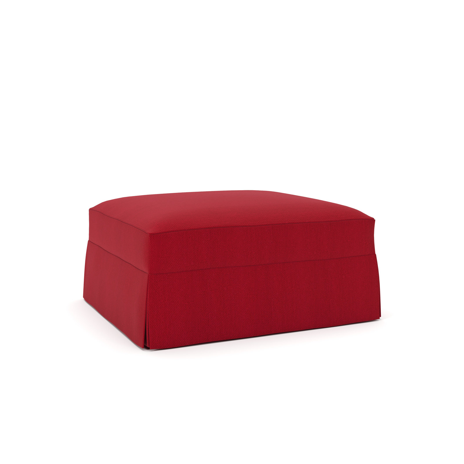 Lucia Upholstered Ottoman, Bayou Flame Canvas
