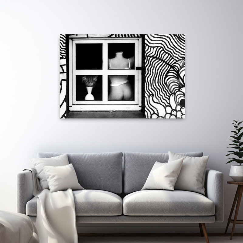 Art contemporain, art mural contemporain, H 32 po x l 48 po