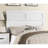White High Headboard Queen Panel Bed, Modern Look, For Bedroom Renewal Decor, Particle Board-850635974