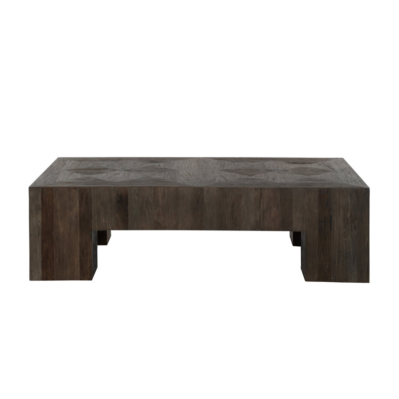 Natural Elm Rectangular Recycled Wood Coffee Table