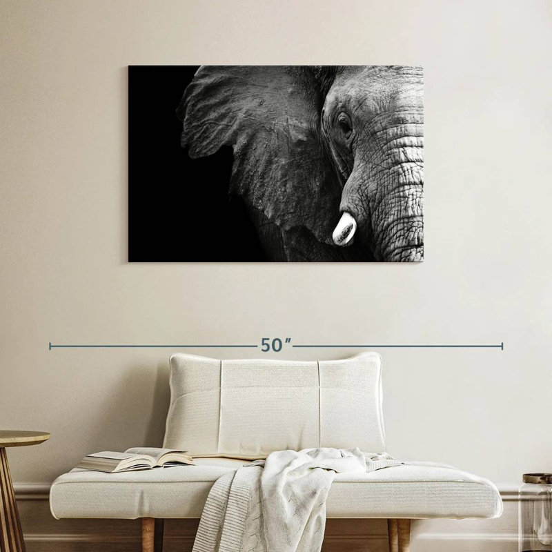 Wise Elephant, 26" H x 39" W