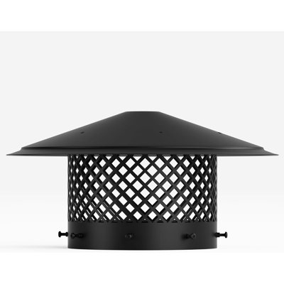 Chimney Cap Round Chimney Cover, Fireplace Chimney Caps For Outside, Chimney Rain Caps, Roof Vent Cap, All Weather, Easy To Install, Black