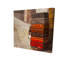 Toile brune contemporaine - Décor de valises anciennes