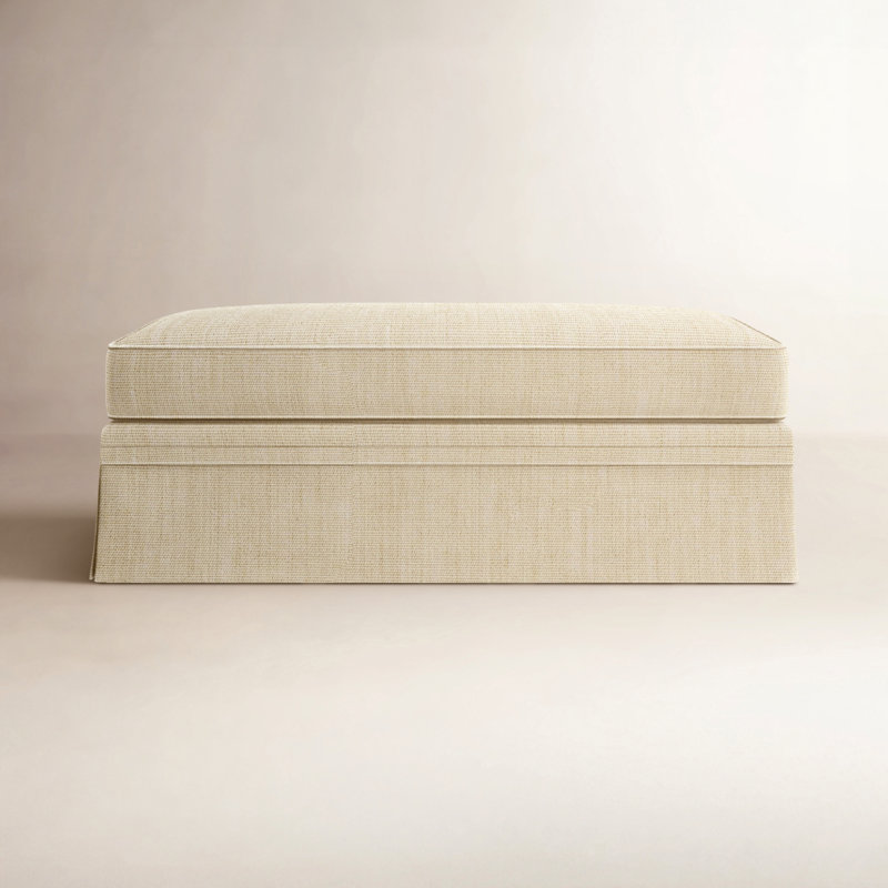Shelby 47" Ottoman, Bayou Light Gray Canvas