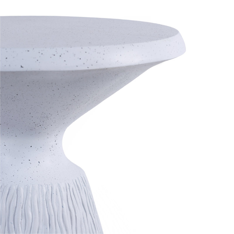 Tables de bout d'extérieur en ciment pour patio, table d'appoint de jardin, petite table d'appoint ronde moderne pour l'extérieur, tabouret de jardin en souche d'arbre pour l'intérieur et l'extérieur
