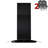 30-Inch Convertible 343 CFM Island Mount Range Hood in Black Painted Stainless Steel, Clear Curved Glass, and Carbon Filter
