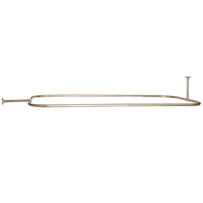 48'' D-Shaped Shower Curtain Rod