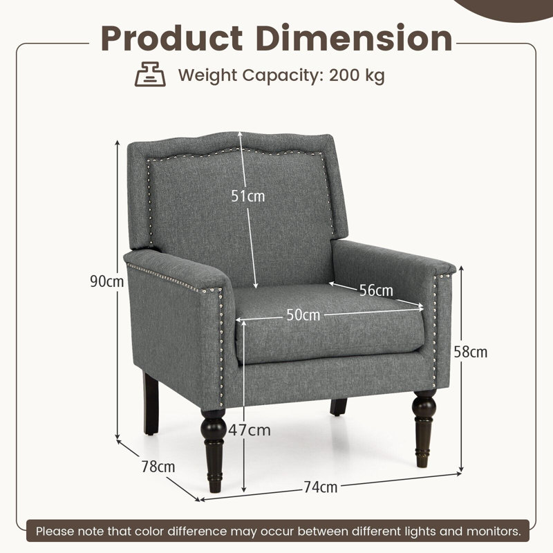 Upminster Upholstered Linen Armchair