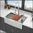 33*22*10 Inch Kitchen Sink Stainless Steel 16 Gauge Topmount Apron Front Kitchen Sink