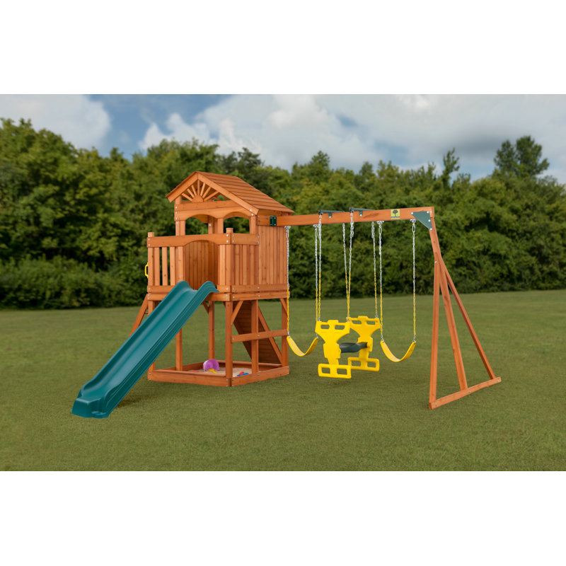 Portique Timber Valley, Jaune, Vert