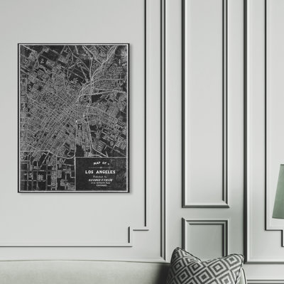 " Los Angeles Map 1899 Gray "