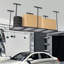 Support de rangement pour garage 4 x 8 - Étagères de plafond en métal robustes, système d'organisation réglable pour le garage - capacité de 660 lb, installation facile, rangement au-dessus peu encombrant-1482077183