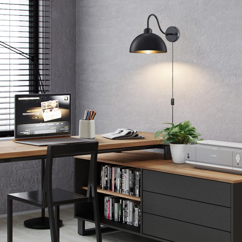 Aalap Plug In Iron Armed Sconce