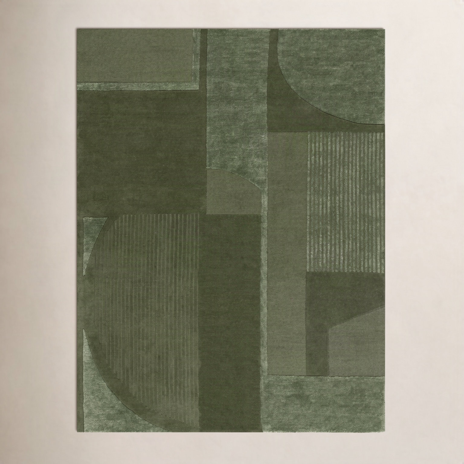 Mesmer Hand-Tufted Geometric Wool Rug, Rectangle 2' x 3'