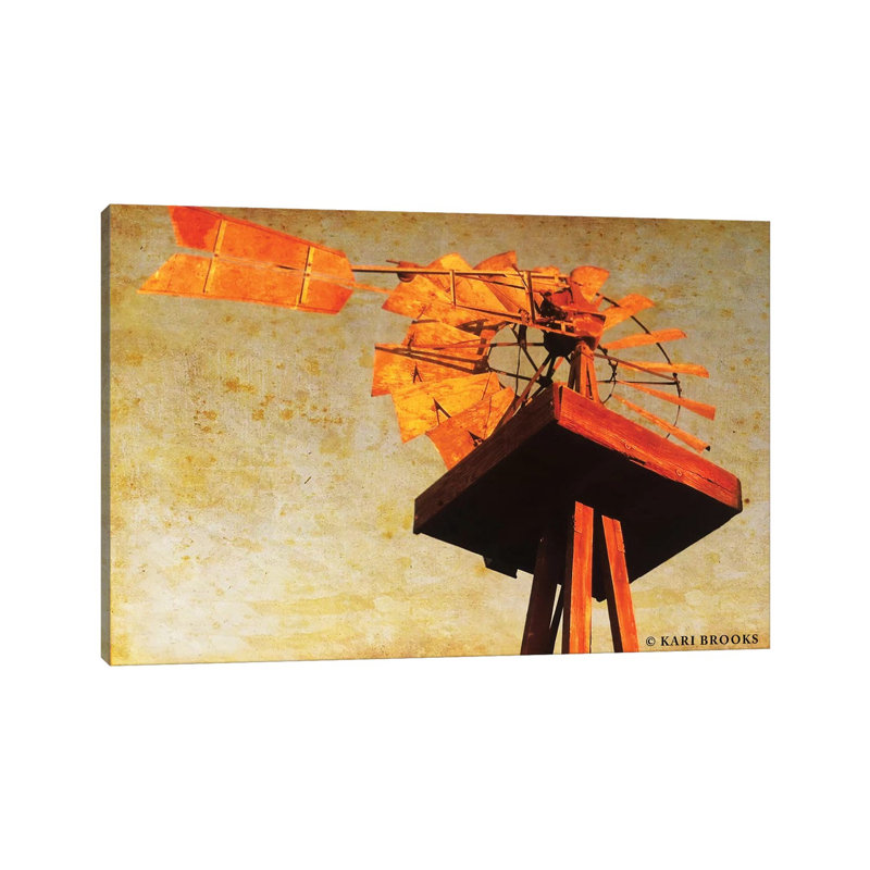 Chip's Windmill II by Kari Brooks - Wrapped Canvas Gallery-Wrapped Canvas Giclée, 20.32cm H x 30.48cm W x 1.905cm D