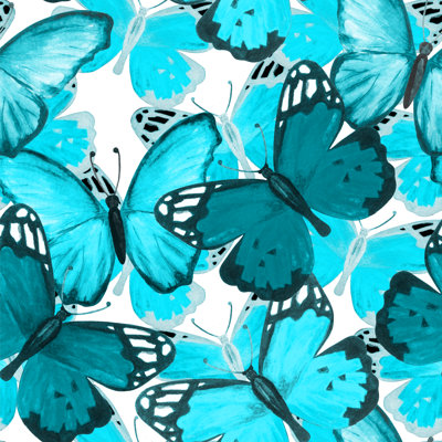 Clarksburg Watercolour Butterflies - Wrapped Canvas Painting