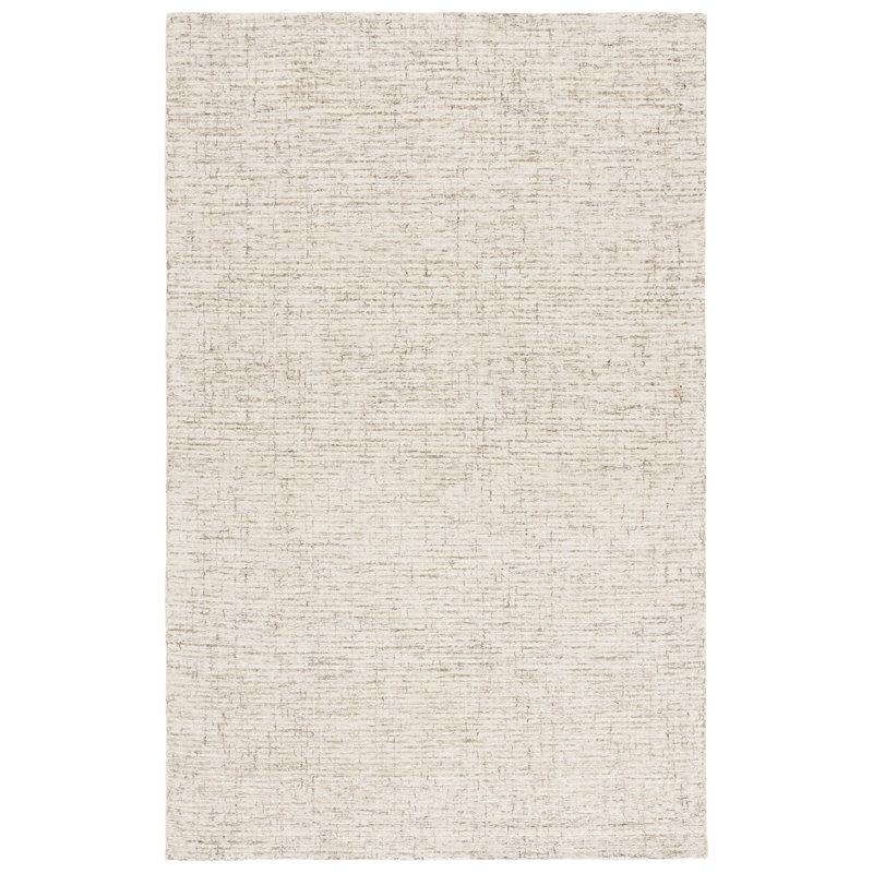 Pine 704 Hand Tufted Wool/Cotton/Latex No Pattern Rug in Sage/Ivory, Rectangle 5' x 8'