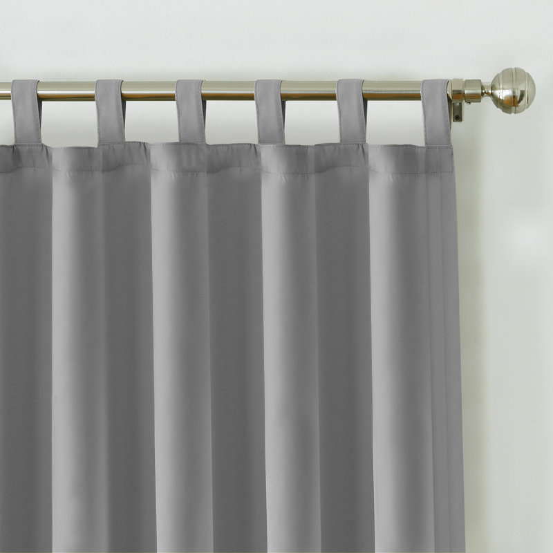 Rideau simple obscurcissant Jarret, l 52 po x L 95 po, Gris