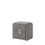 Table de chevet Shelyn Grey Teddy Sherpa & Chrome (table de chevet uniquement)